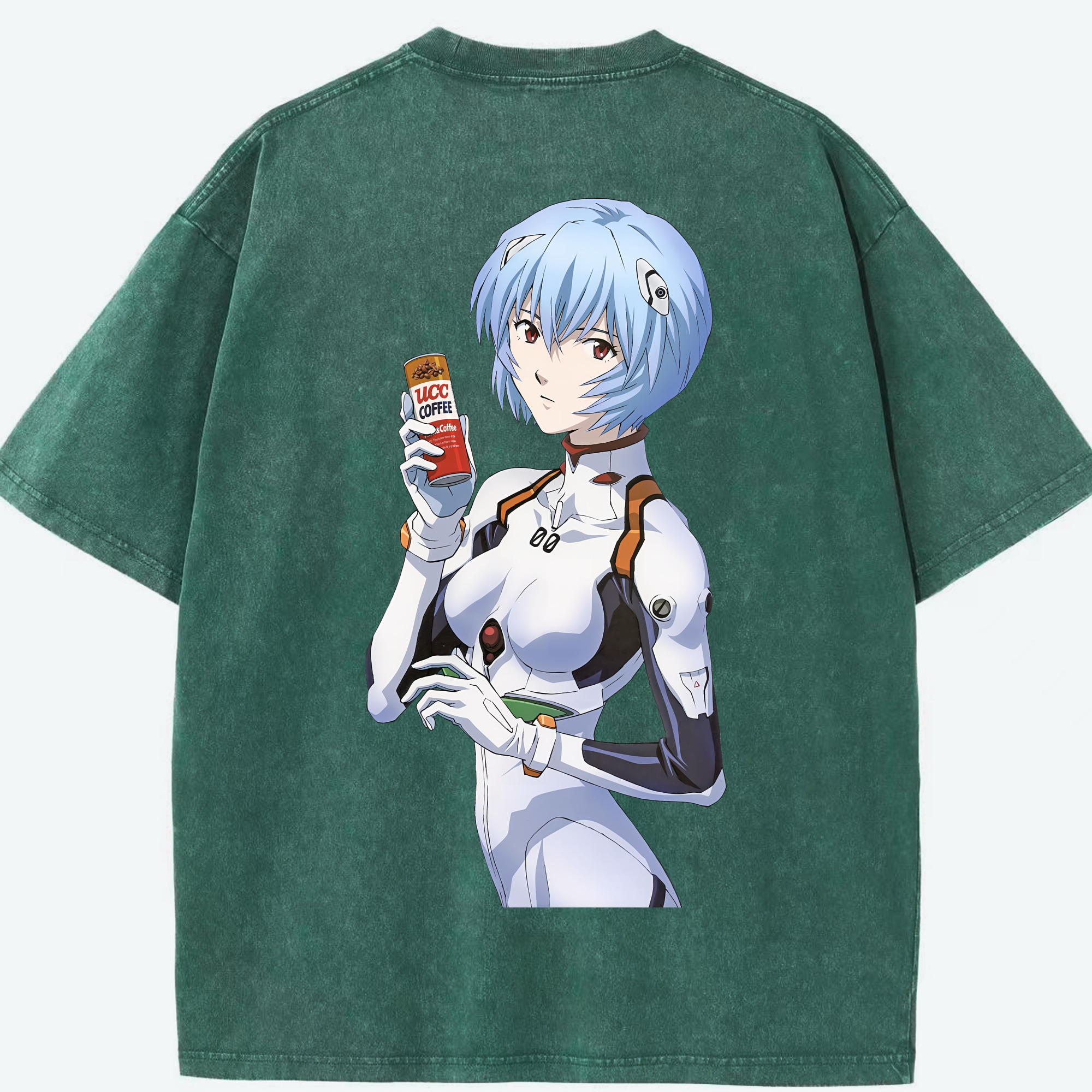 （画像用） EVA 新世紀エヴァンゲリオン 綿100% ヴィンテージ風 半袖Tシャツ（背面プリント）